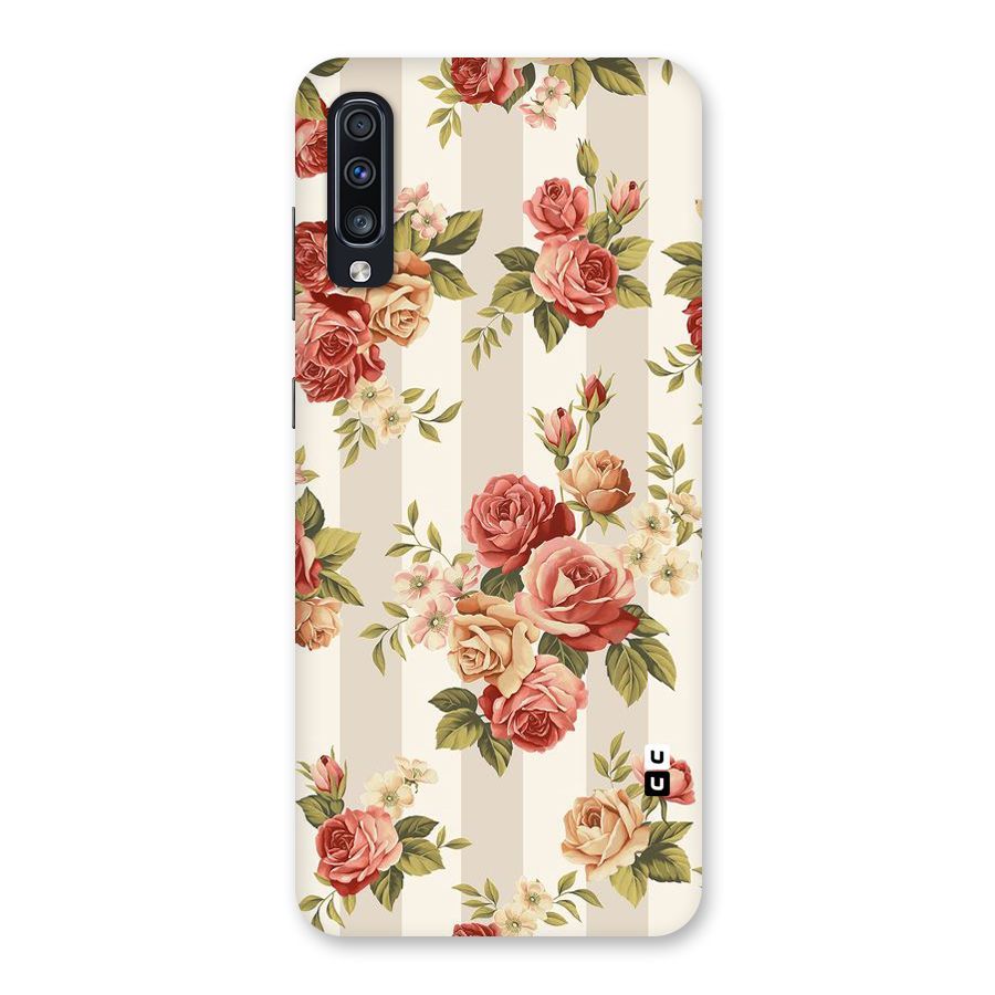 Vintage Color Flowers Back Case for Galaxy A70