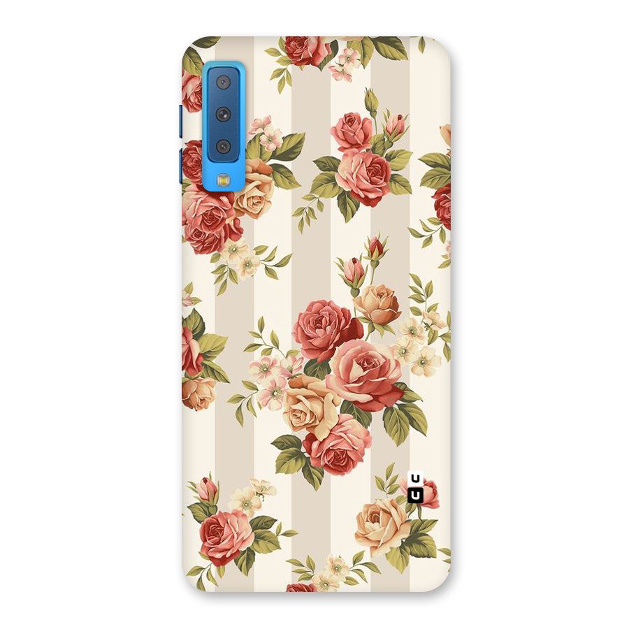 Vintage Color Flowers Back Case for Galaxy A7 (2018)