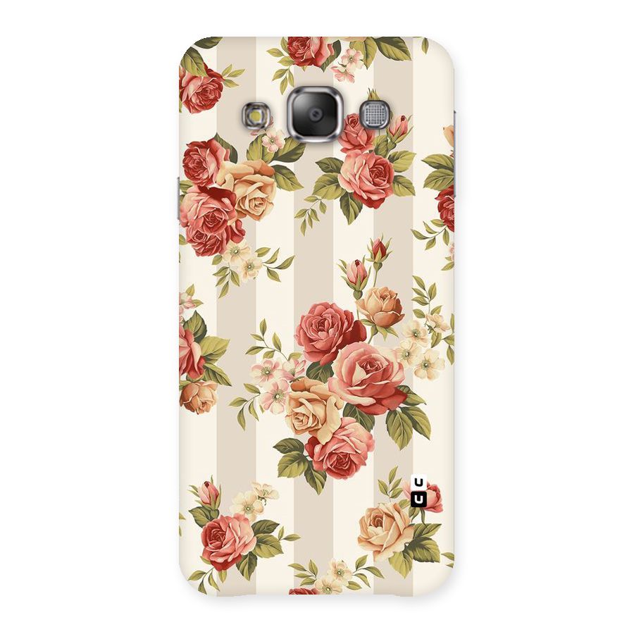 Vintage Color Flowers Back Case for Galaxy E7