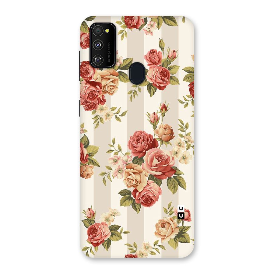 Vintage Color Flowers Back Case for Galaxy M21
