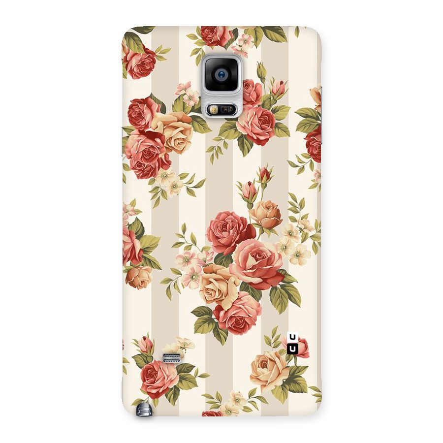 Vintage Color Flowers Back Case for Galaxy Note 4
