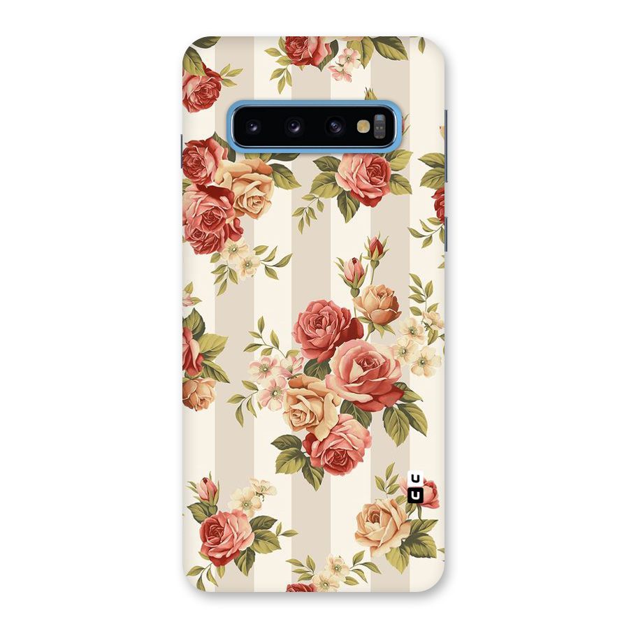 Vintage Color Flowers Back Case for Galaxy S10