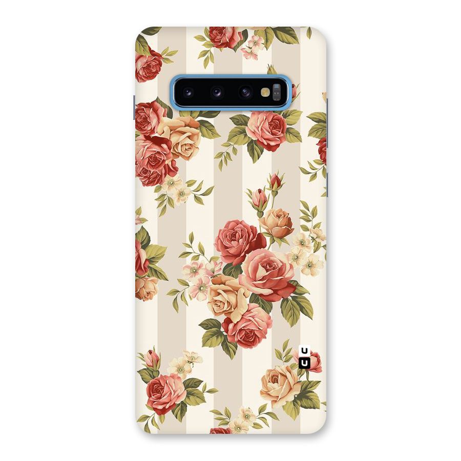 Vintage Color Flowers Back Case for Galaxy S10 Plus