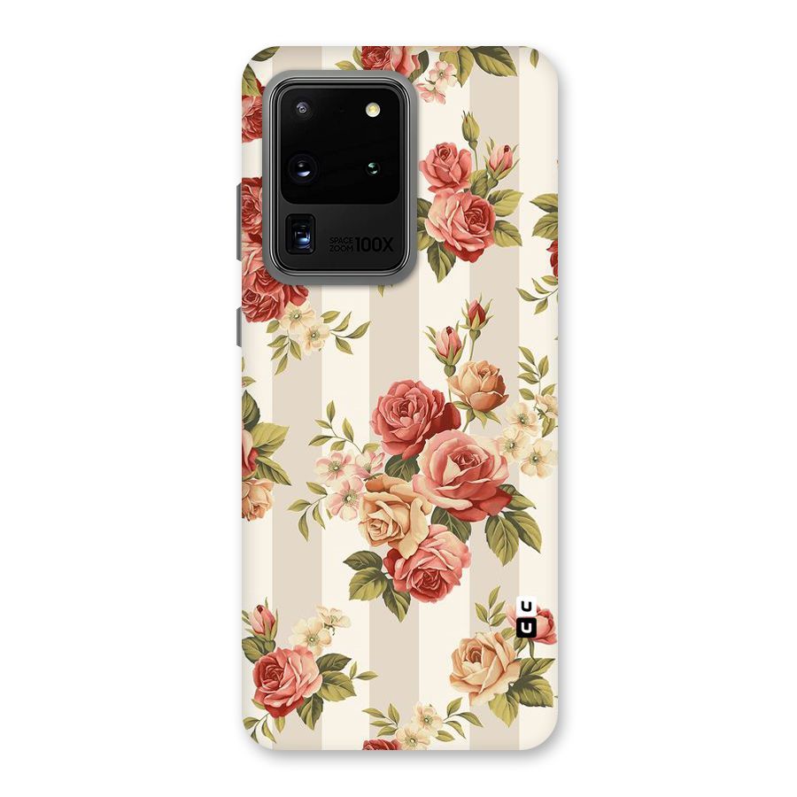 Vintage Color Flowers Back Case for Galaxy S20 Ultra