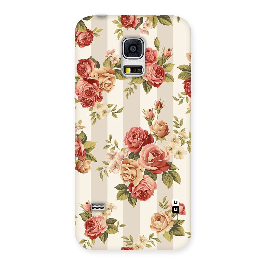 Vintage Color Flowers Back Case for Galaxy S5 Mini