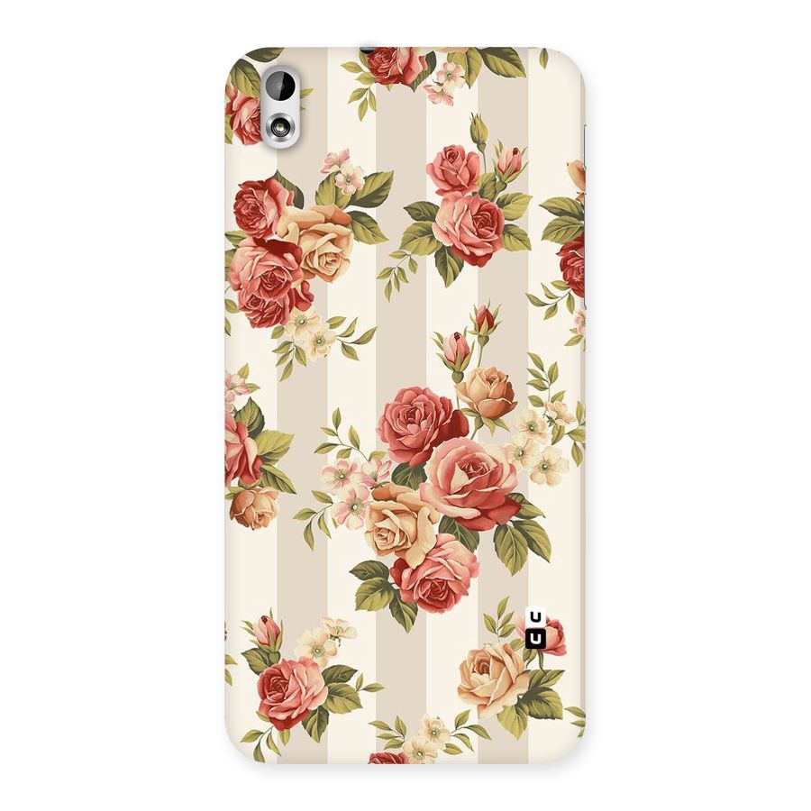 Vintage Color Flowers Back Case for HTC Desire 816s