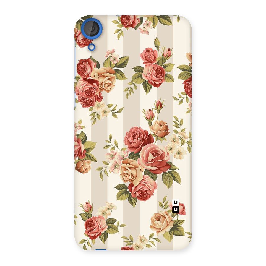 Vintage Color Flowers Back Case for HTC Desire 820s