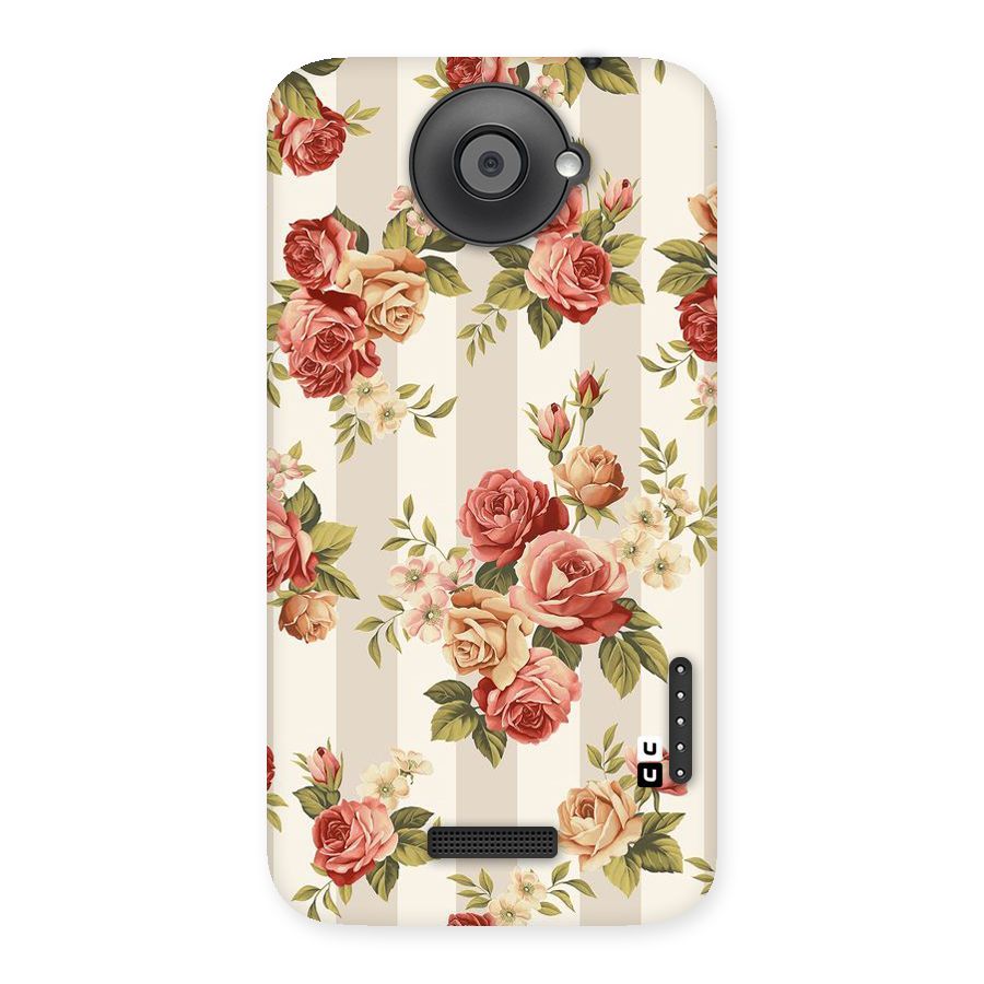 Vintage Color Flowers Back Case for HTC One X
