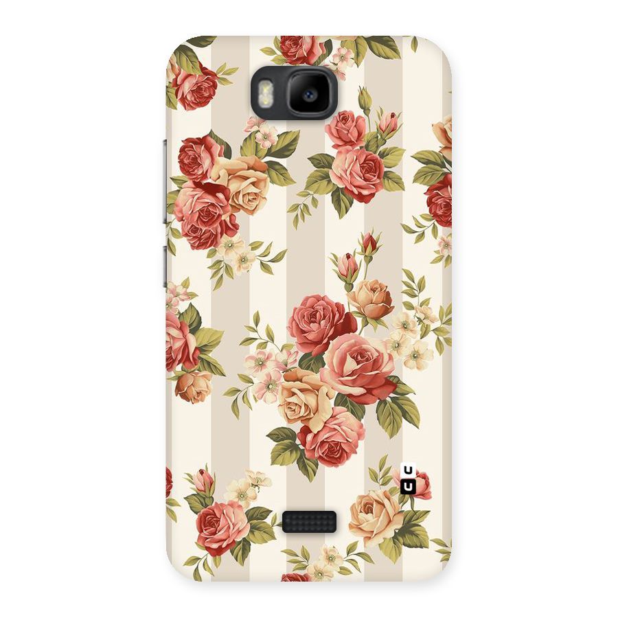 Vintage Color Flowers Back Case for Honor Bee