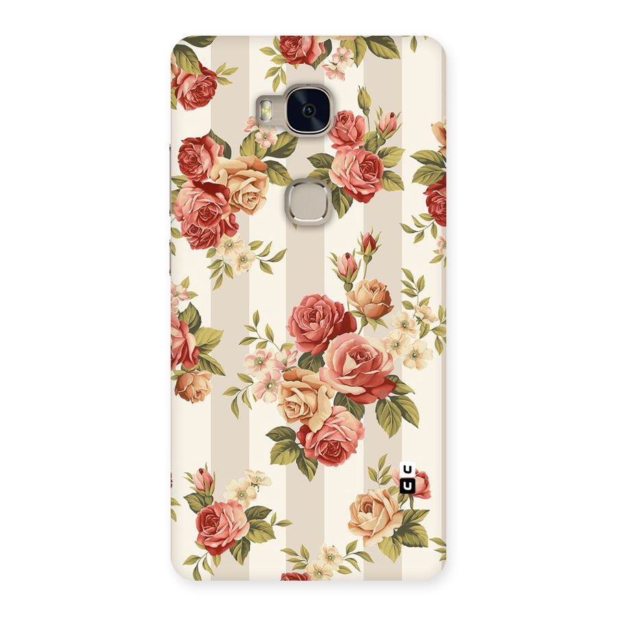 Vintage Color Flowers Back Case for Huawei Honor 5X