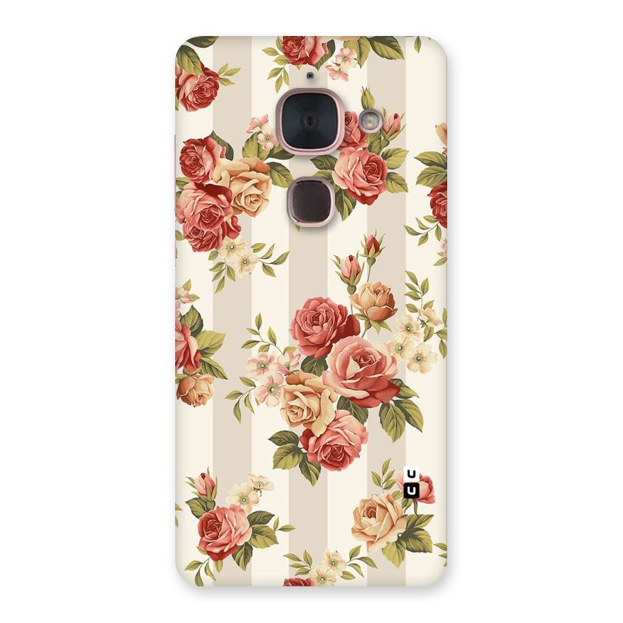 Vintage Color Flowers Back Case for Le Max 2
