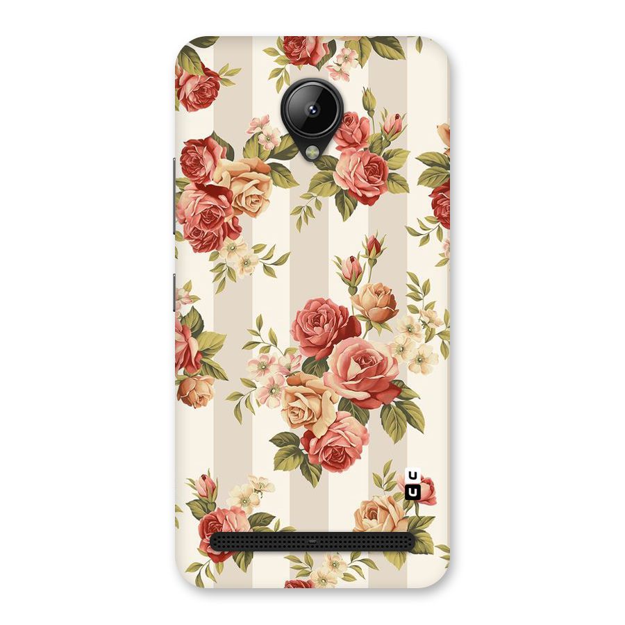 Vintage Color Flowers Back Case for Lenovo C2
