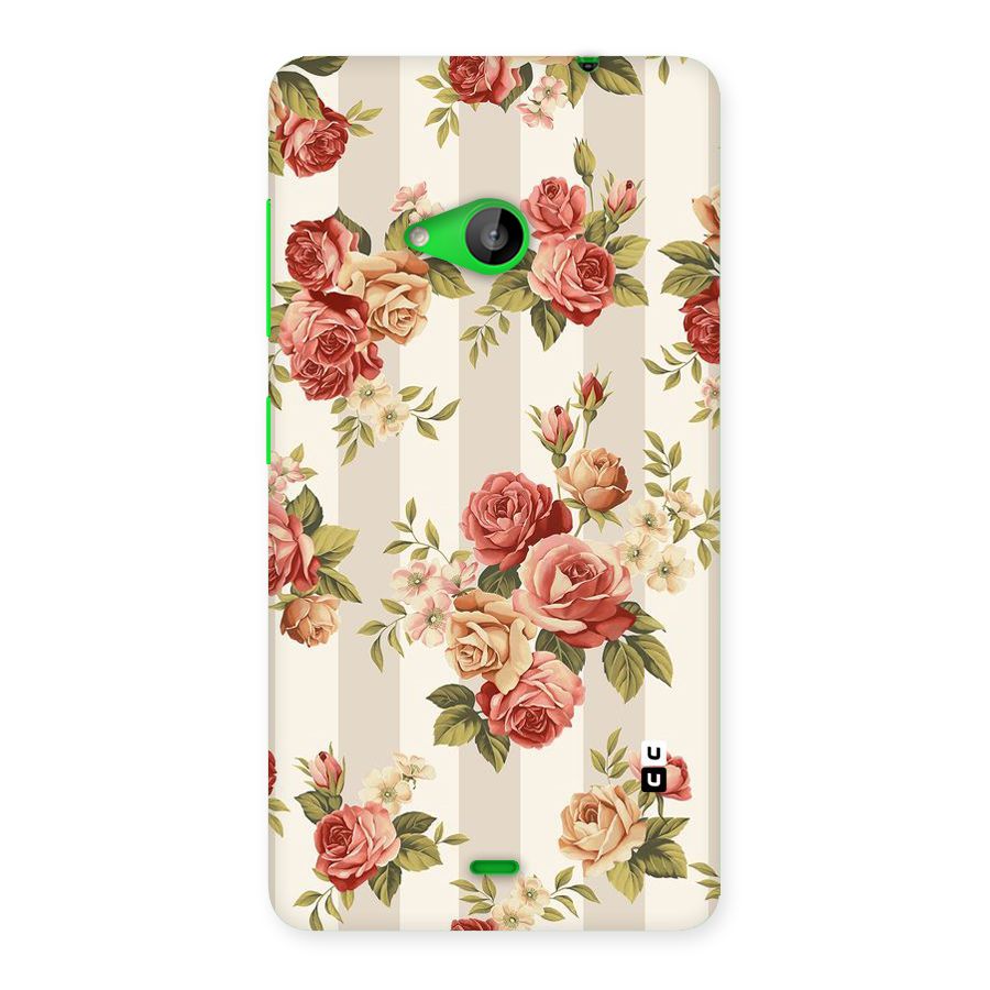 Vintage Color Flowers Back Case for Lumia 535