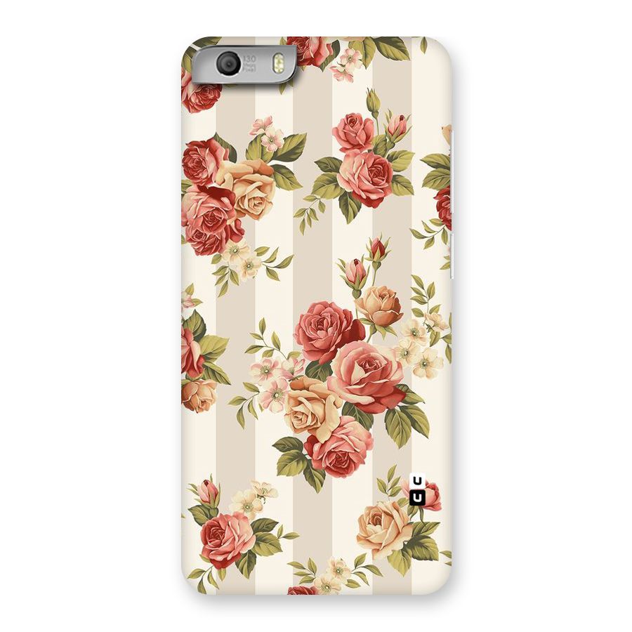 Vintage Color Flowers Back Case for Micromax Canvas Knight 2