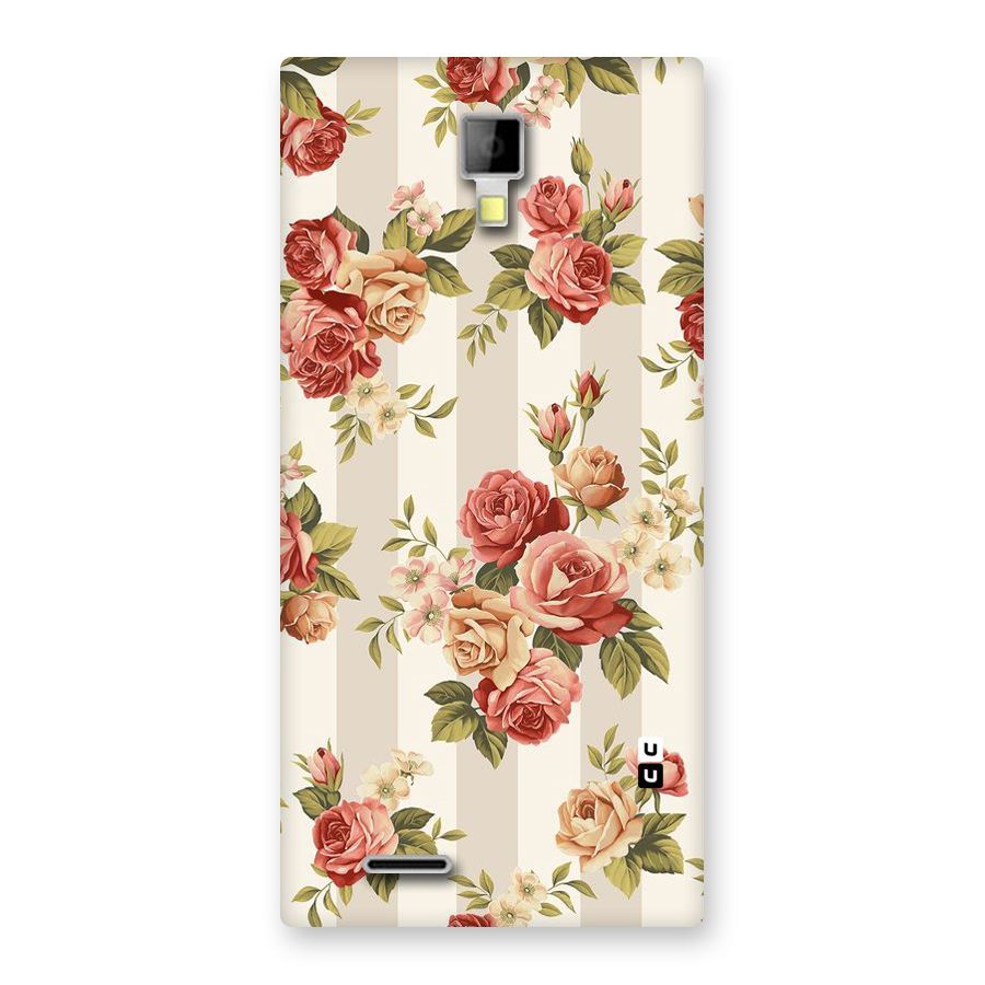 Vintage Color Flowers Back Case for Micromax Canvas Xpress A99