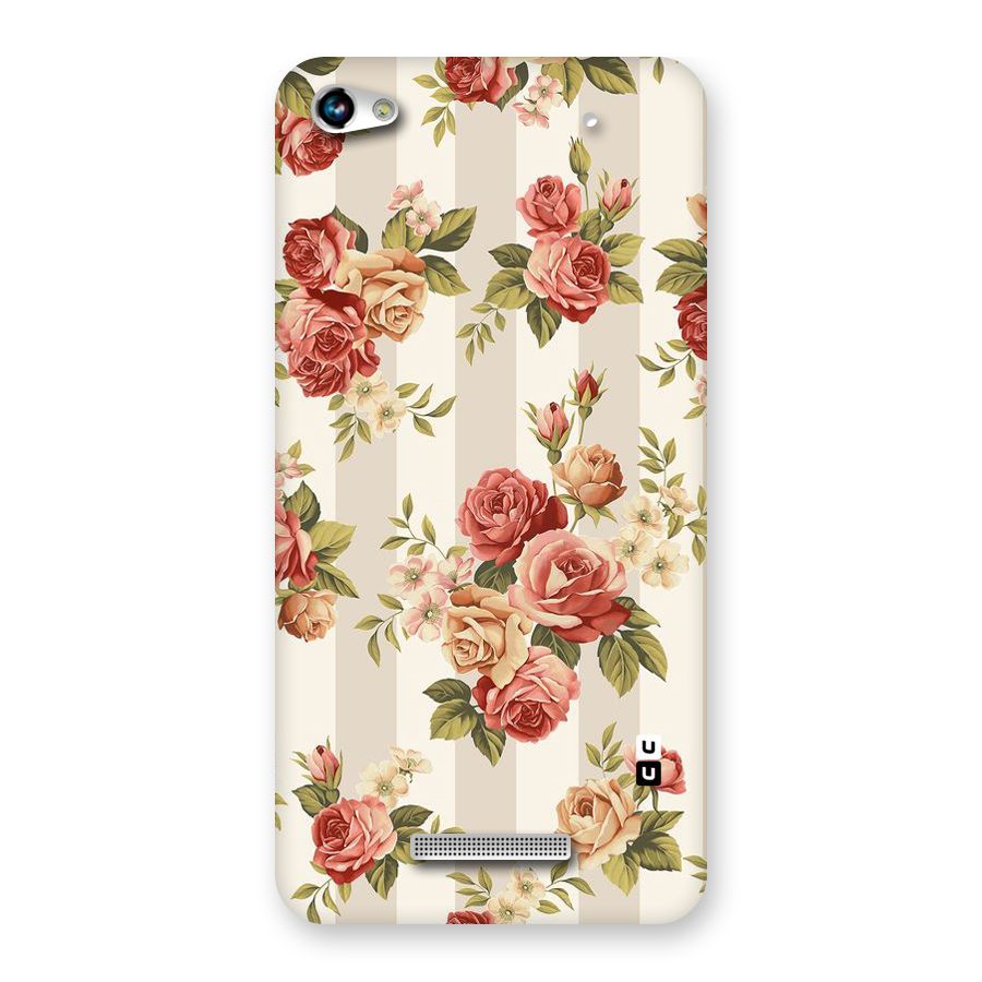 Vintage Color Flowers Back Case for Micromax Hue 2