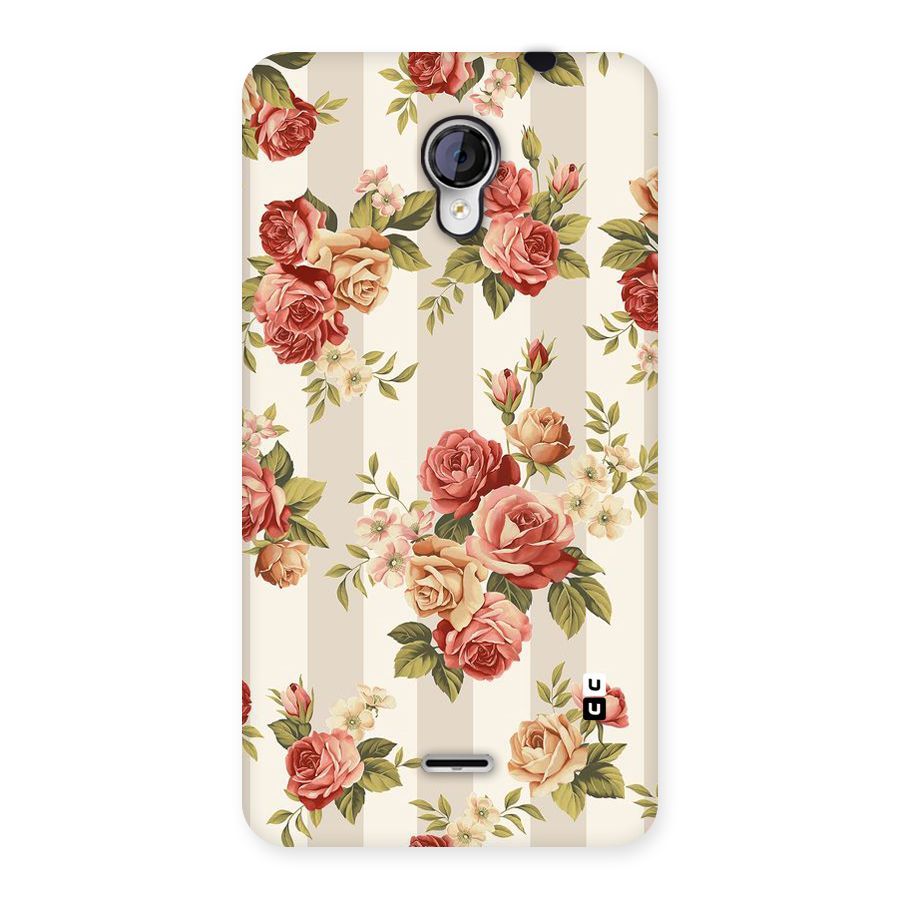 Vintage Color Flowers Back Case for Micromax Unite 2 A106