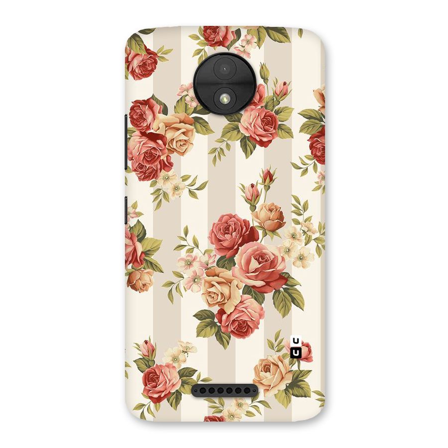 Vintage Color Flowers Back Case for Moto C