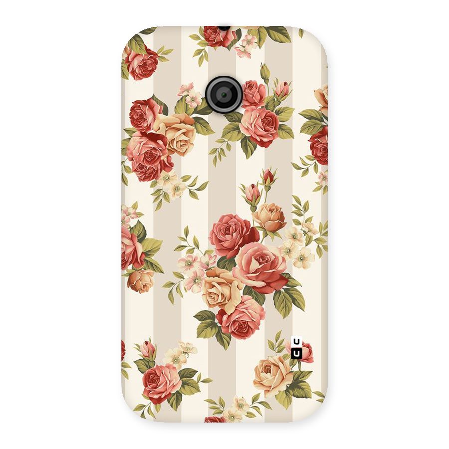 Vintage Color Flowers Back Case for Moto E