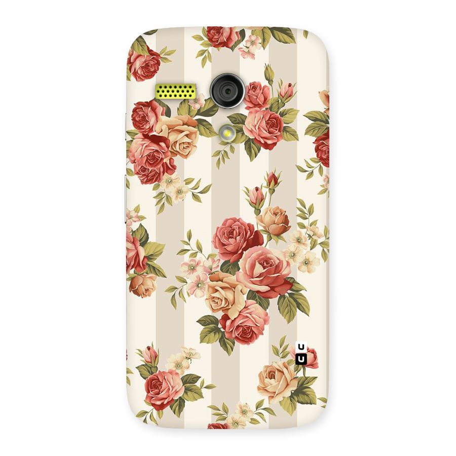 Vintage Color Flowers Back Case for Moto G