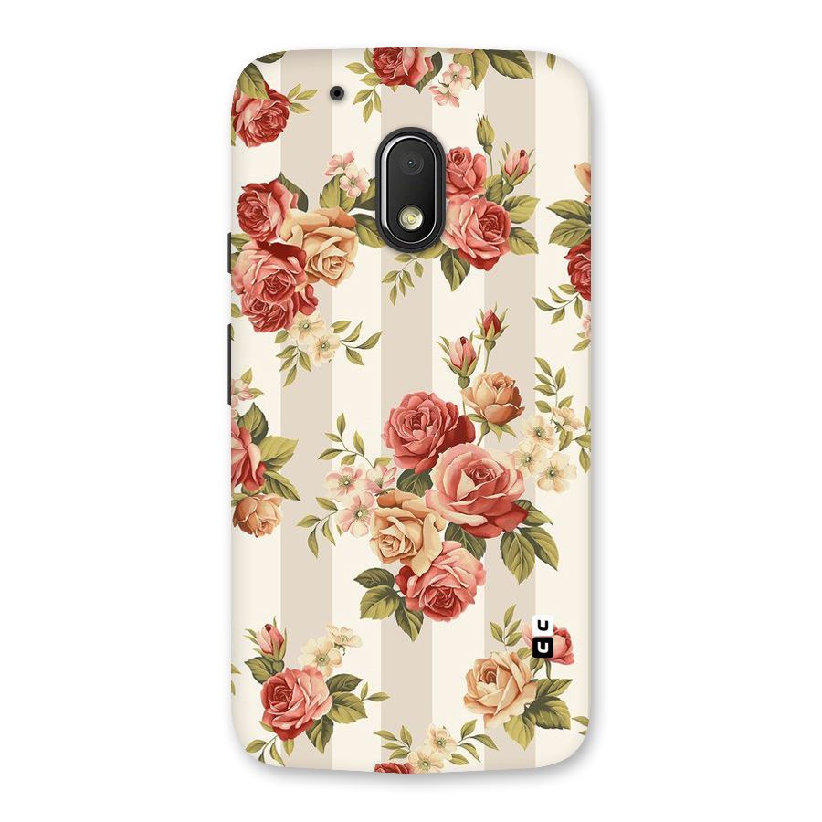 Vintage Color Flowers Back Case for Moto G4 Play