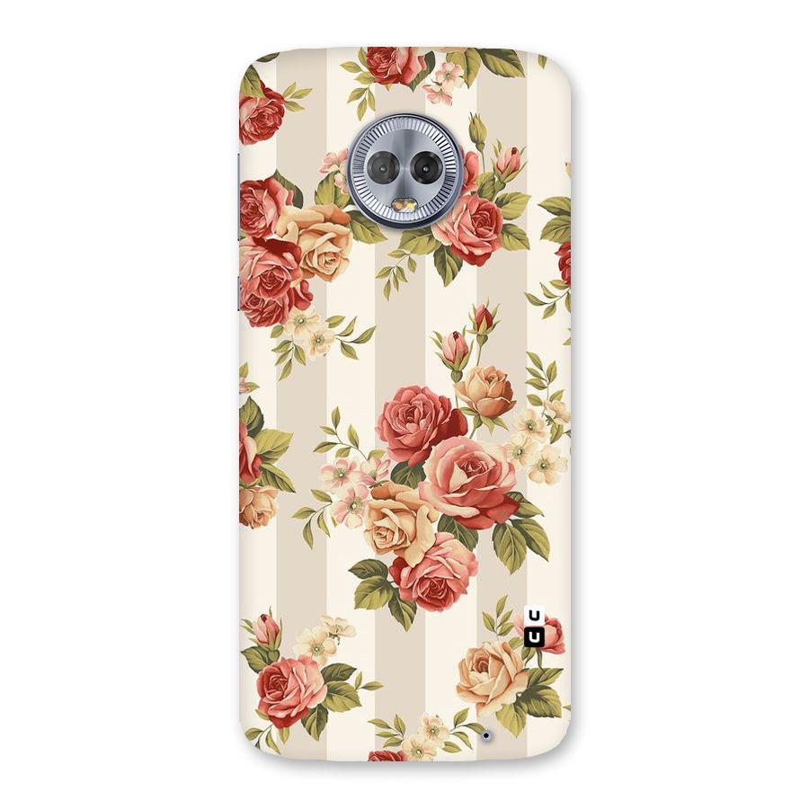 Vintage Color Flowers Back Case for Moto G6 Plus