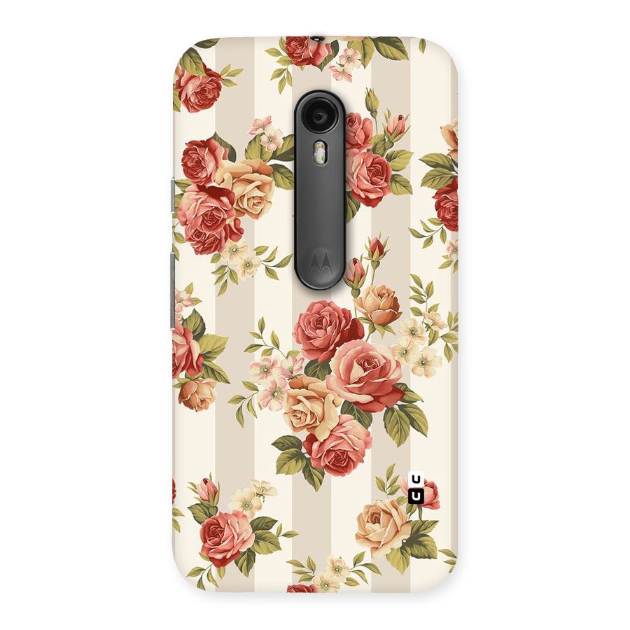 Vintage Color Flowers Back Case for Moto G Turbo