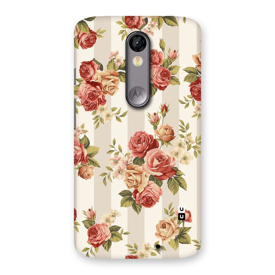 Vintage Color Flowers Back Case for Moto X Force