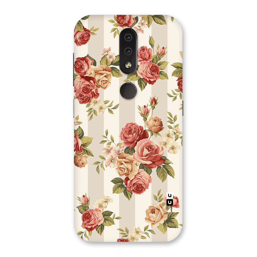 Vintage Color Flowers Back Case for Nokia 4.2