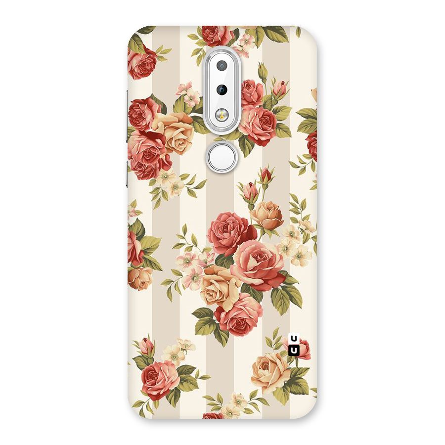 Vintage Color Flowers Back Case for Nokia 6.1 Plus