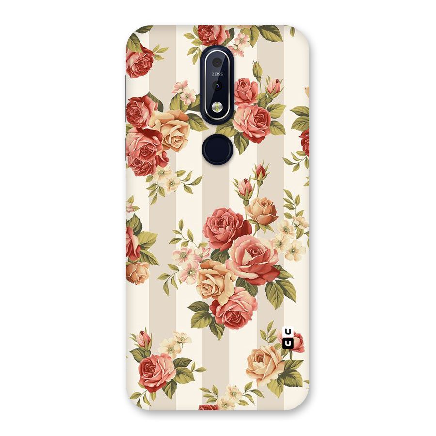 Vintage Color Flowers Back Case for Nokia 7.1