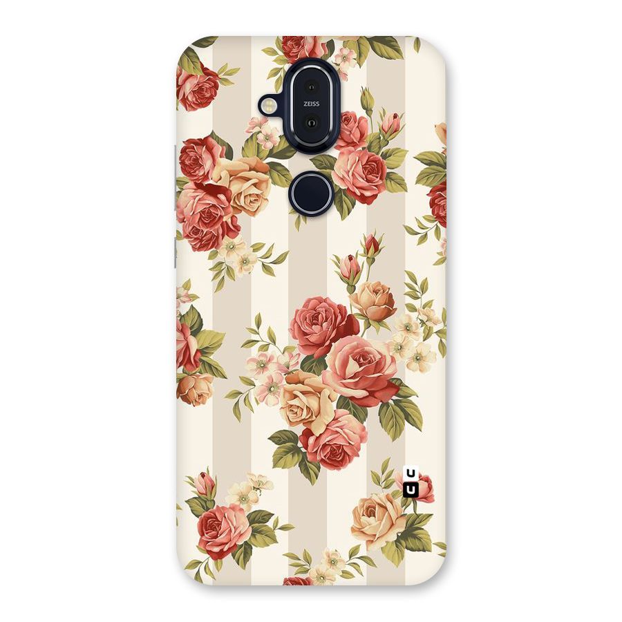 Vintage Color Flowers Back Case for Nokia 8.1