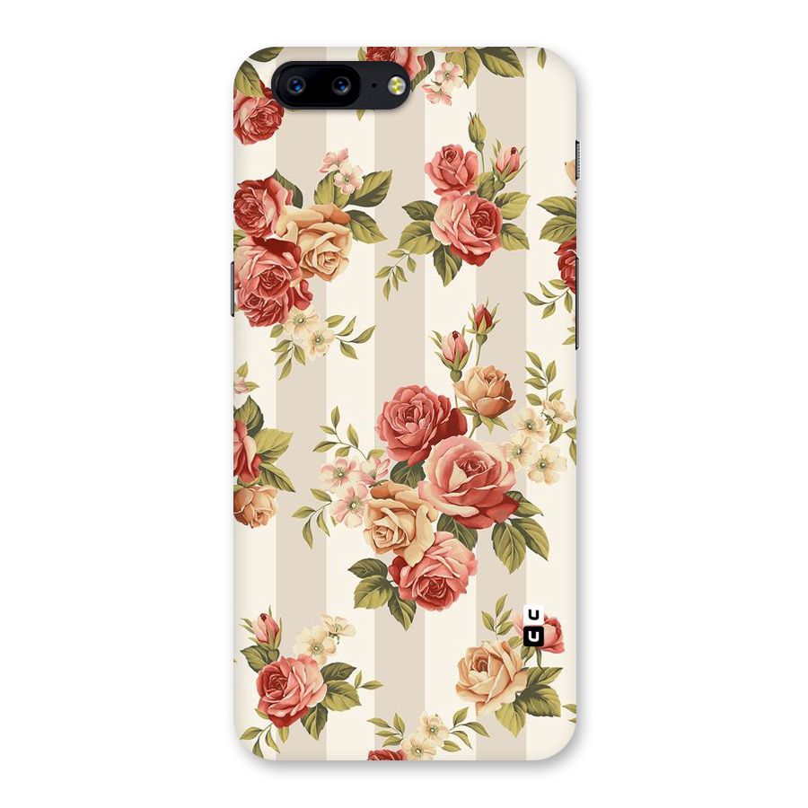 Vintage Color Flowers Back Case for OnePlus 5