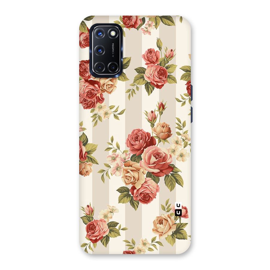 Vintage Color Flowers Back Case for Oppo A52