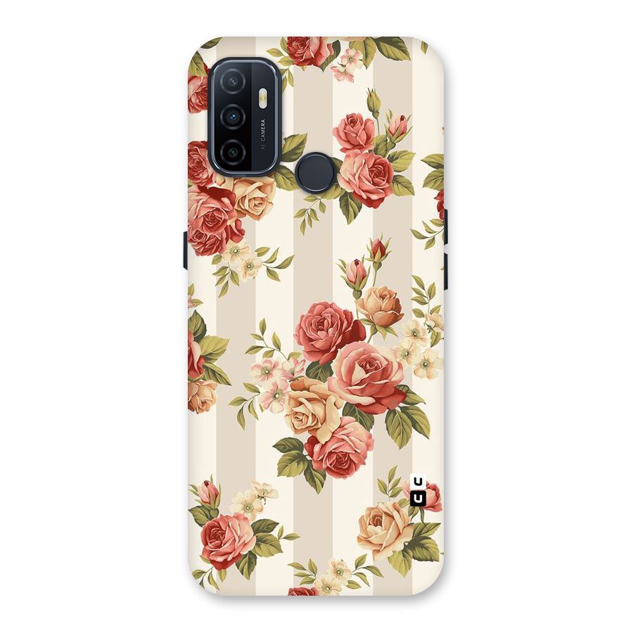 Vintage Color Flowers Back Case for Oppo A53
