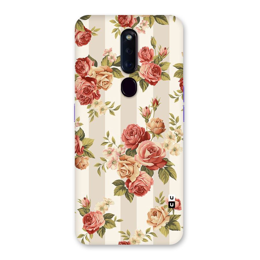 Vintage Color Flowers Back Case for Oppo F11 Pro