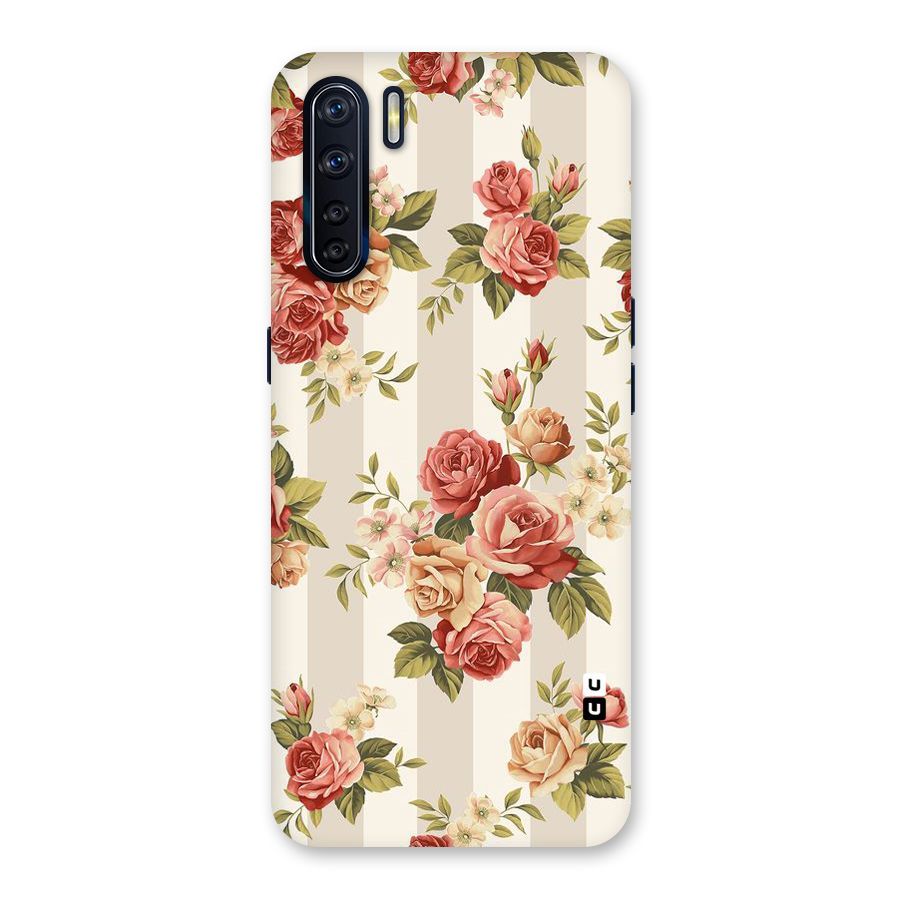 Vintage Color Flowers Back Case for Oppo F15
