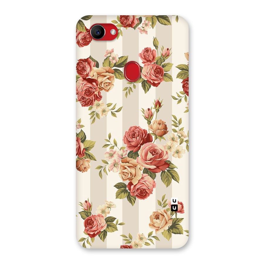 Vintage Color Flowers Back Case for Oppo F7