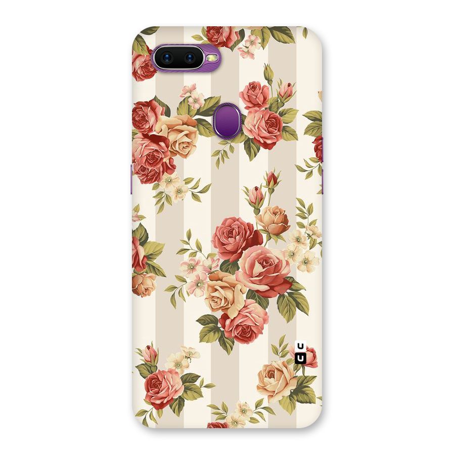 Vintage Color Flowers Back Case for Oppo F9