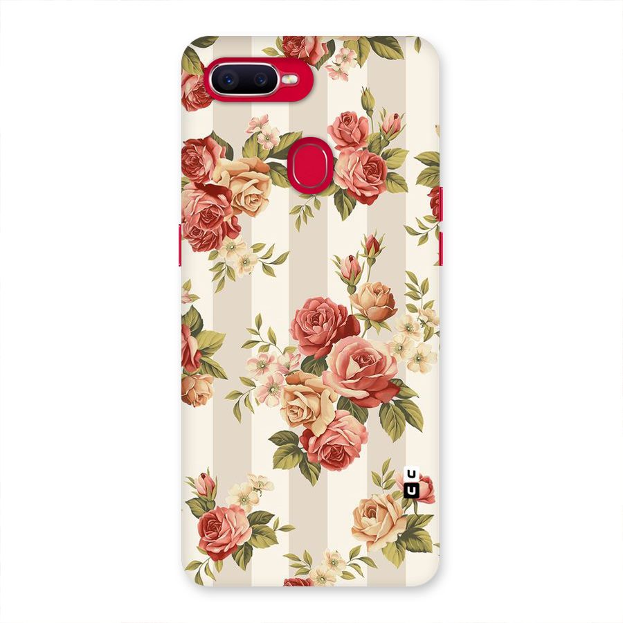 Vintage Color Flowers Back Case for Oppo F9 Pro