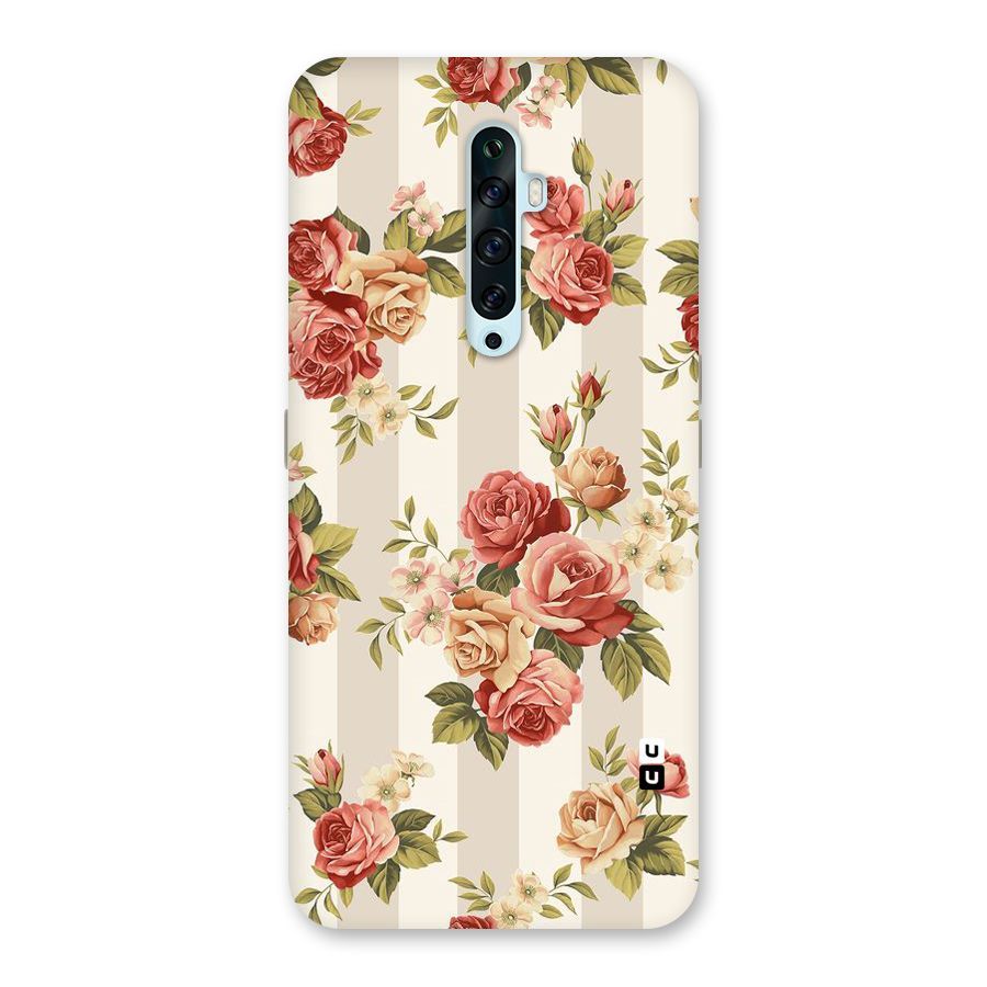 Vintage Color Flowers Back Case for Oppo Reno2 F