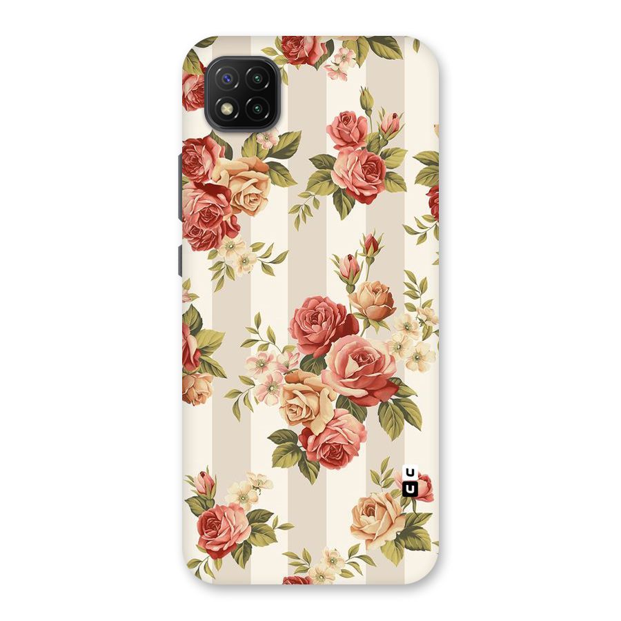 Vintage Color Flowers Back Case for Poco C3