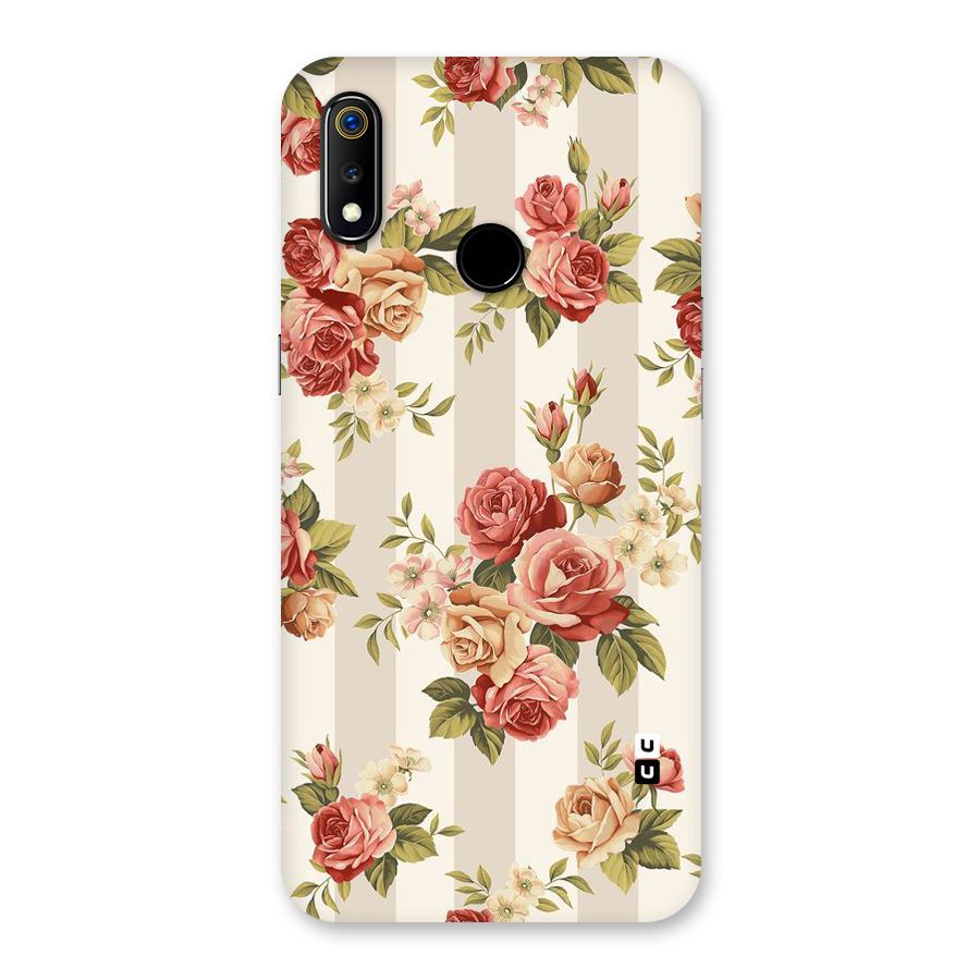 Vintage Color Flowers Back Case for Realme 3
