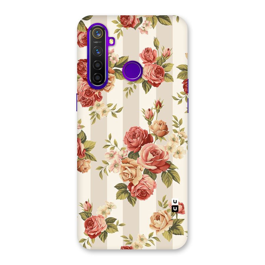 Vintage Color Flowers Back Case for Realme 5 Pro