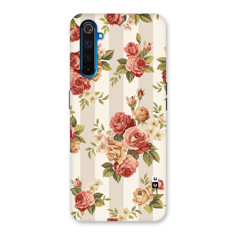 Vintage Color Flowers Back Case for Realme 6 Pro