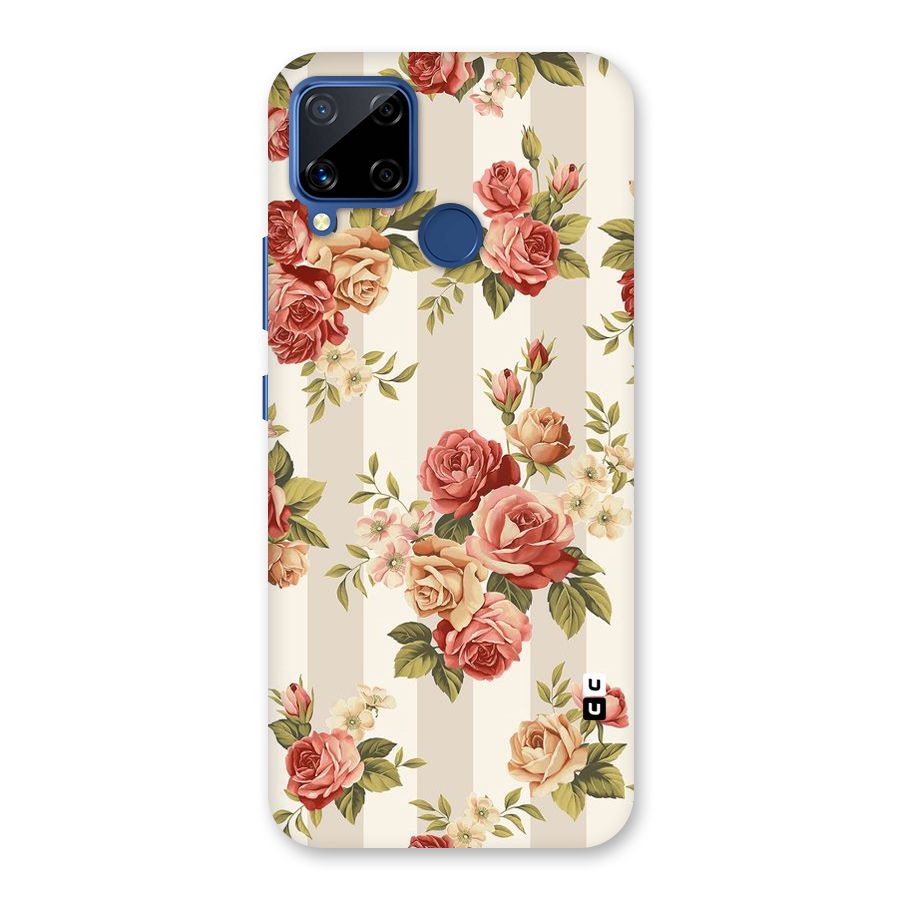 Vintage Color Flowers Back Case for Realme C12