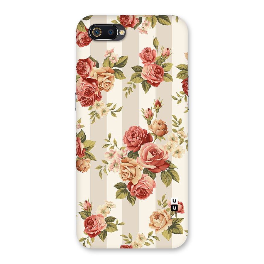 Vintage Color Flowers Back Case for Realme C2