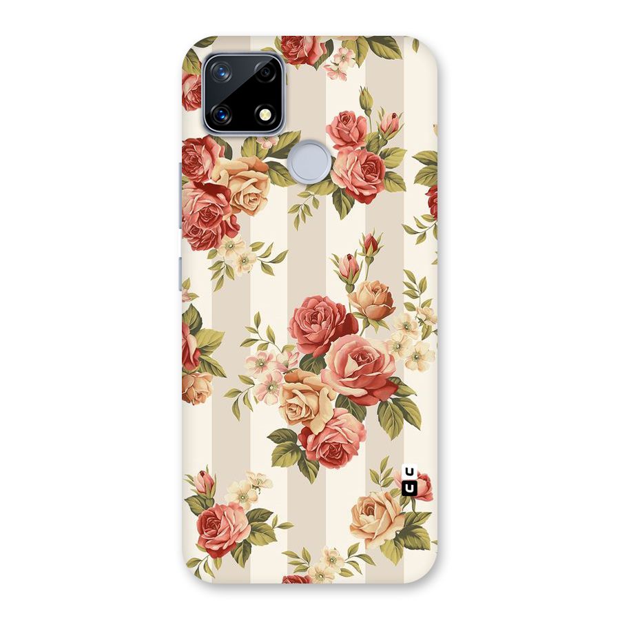 Vintage Color Flowers Back Case for Realme Narzo 20