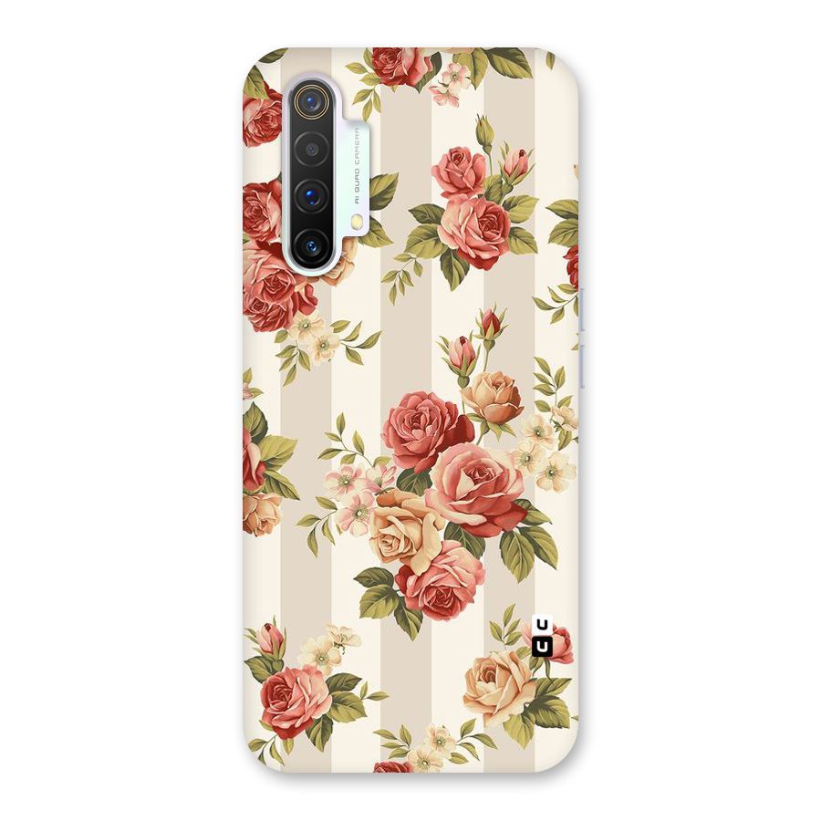 Vintage Color Flowers Back Case for Realme X3