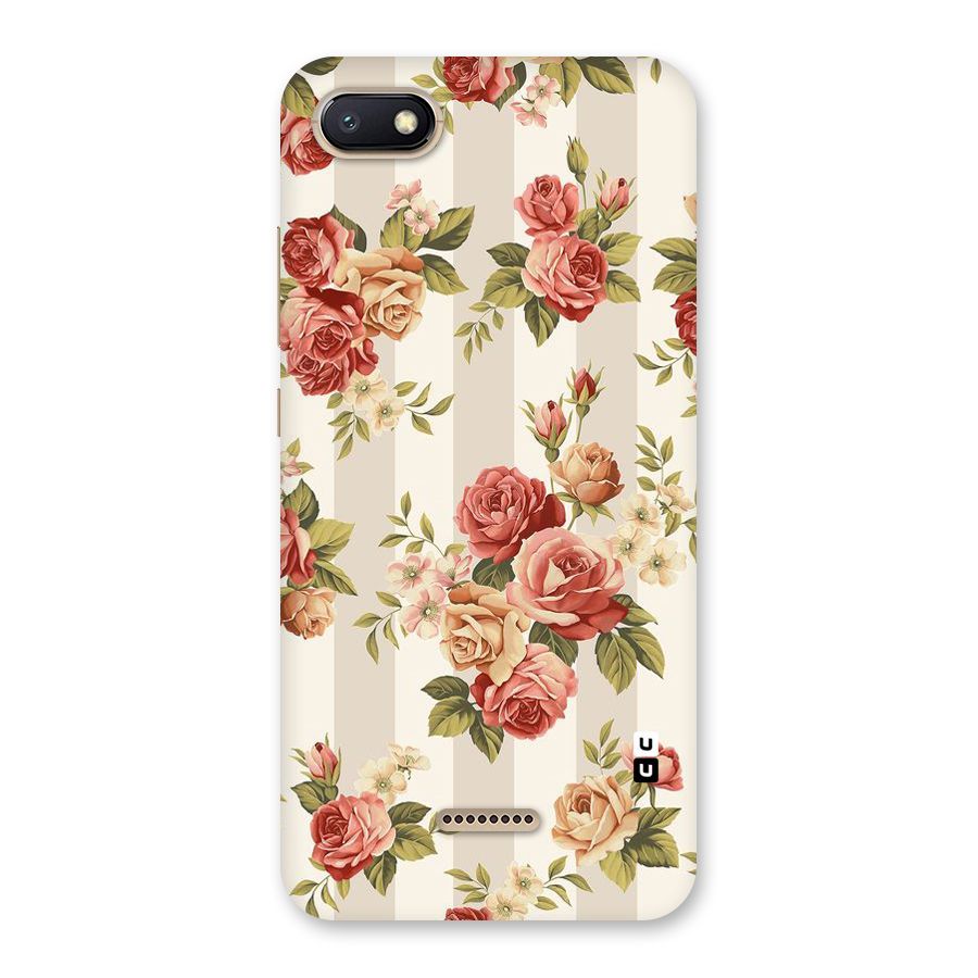Vintage Color Flowers Back Case for Redmi 6A